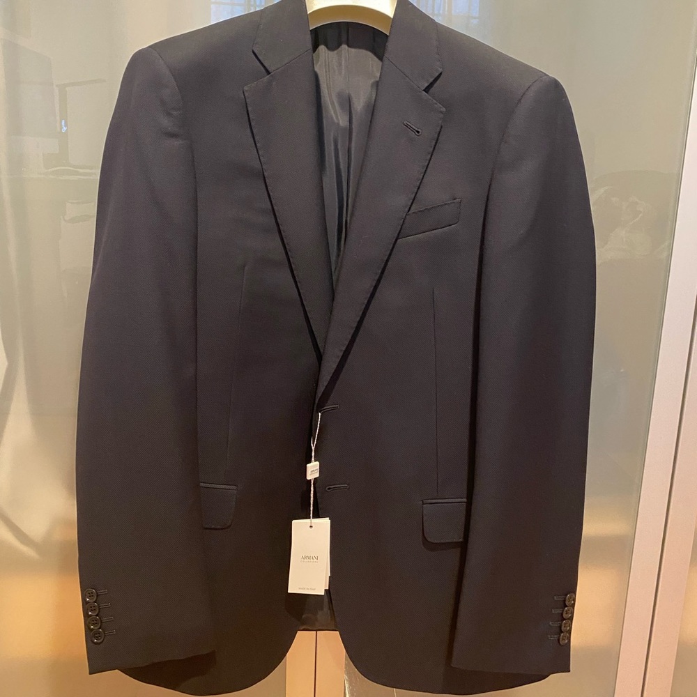 Armani Collezioni Navy Suit Jacket 40R (G Line)